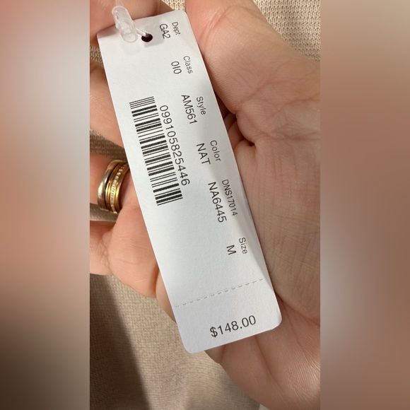 J Crew Linen Blend Open Front Cardigan sweater Natural Beige Size M - Picture 5 of 8